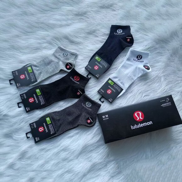 Lululemon Other - Lululemon Classic Logo Mens Cotton Socks 5 Pack